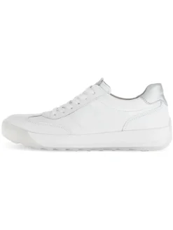 Leder-Sneakers in Weiß