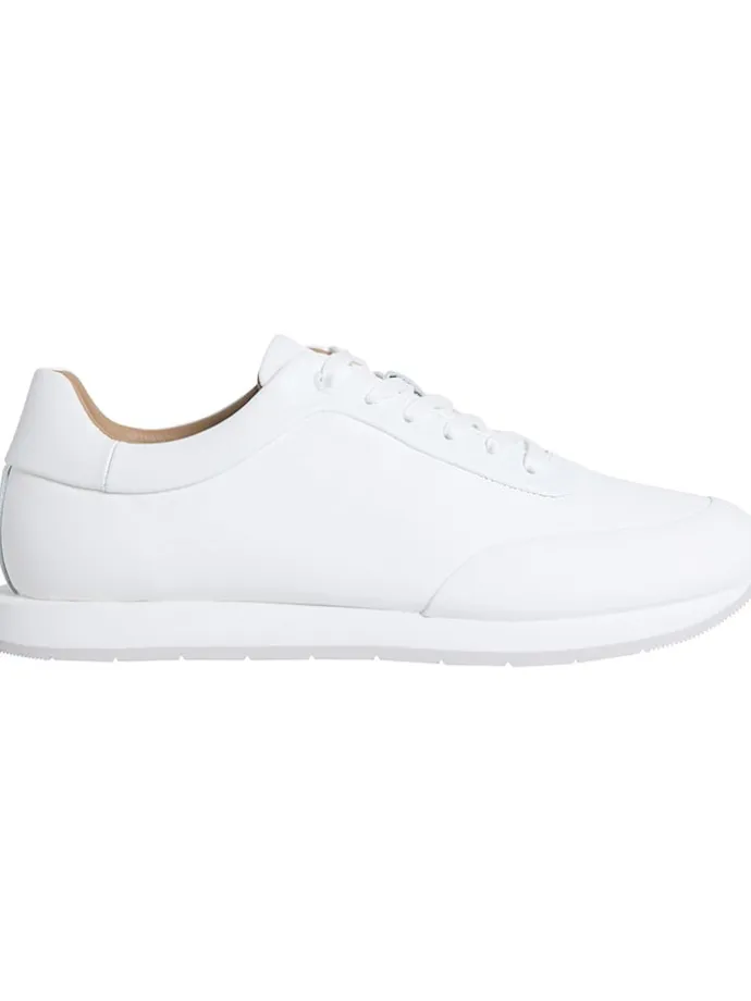 Leder-Sneakers in Weiß