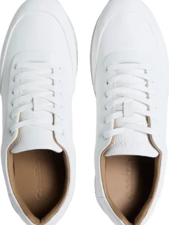 Leder-Sneakers in Weiß