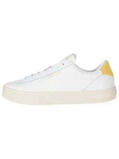 Leder-Sneakers in Weiß