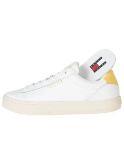 Leder-Sneakers in Weiß