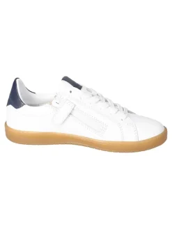 Leder-Sneakers in Weiß