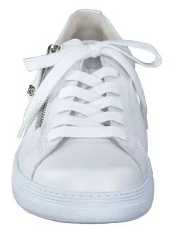 Leder-Sneakers in Weiß