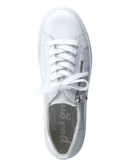 Leder-Sneakers in Weiß