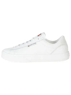 Leder-Sneakers in Weiß