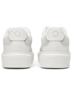 Leder-Sneakers in Weiß