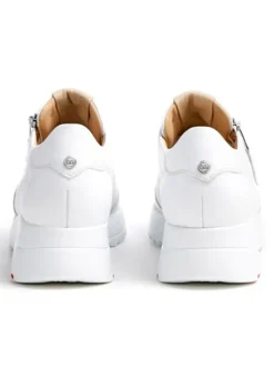 Leder-Sneakers in Weiß