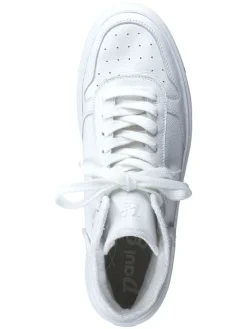 Leder-Sneakers in Weiß