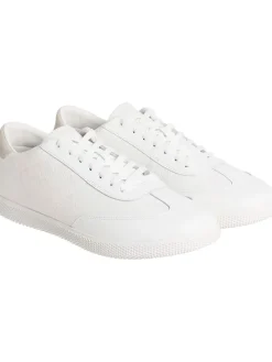 Leder-Sneakers in Weiß