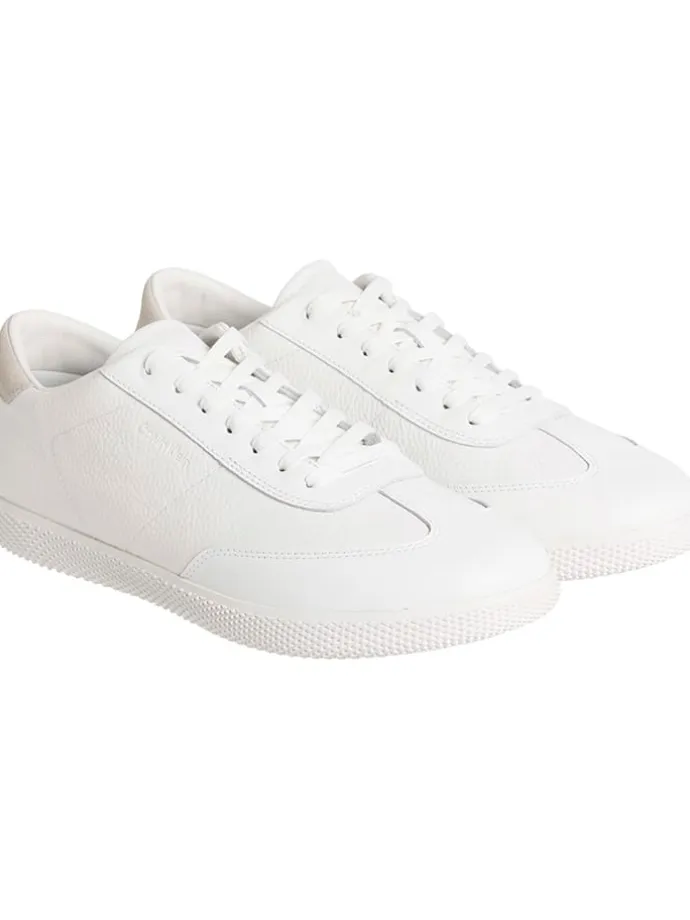 Leder-Sneakers in Weiß