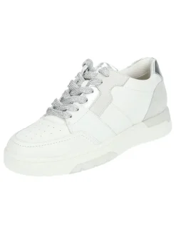 Leder-Sneakers in Weiß