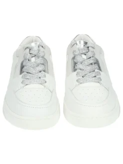 Leder-Sneakers in Weiß