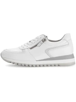 Leder-Sneakers in Weiß