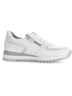 Leder-Sneakers in Weiß