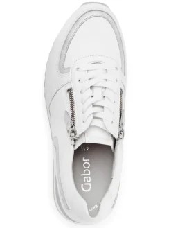 Leder-Sneakers in Weiß