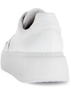 Leder-Sneakers in Weiß