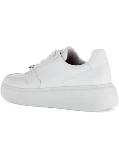 Leder-Sneakers in Weiß