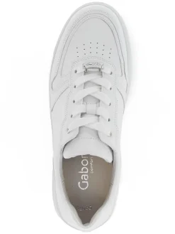 Leder-Sneakers in Weiß