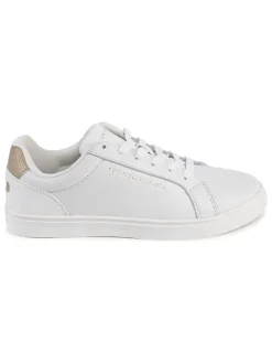 Leder-Sneakers in Weiß