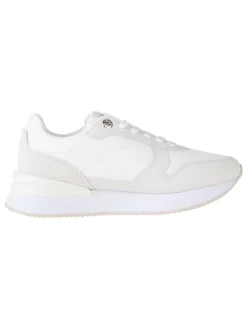 Leder-Sneakers in Weiß