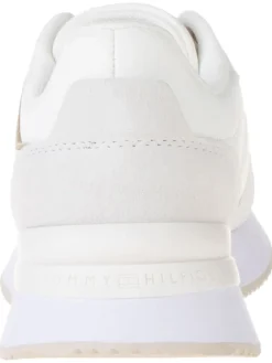 Leder-Sneakers in Weiß