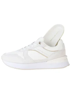 Leder-Sneakers in Weiß