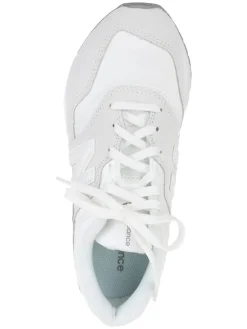 Leder-Sneakers in Weiß