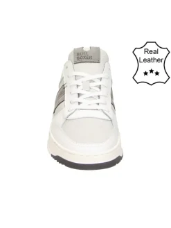 Leder-Sneakers in Weiß