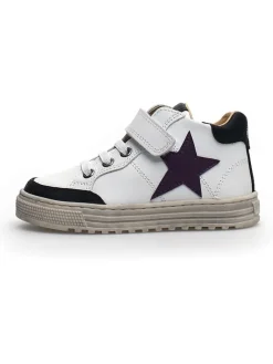 Leder-Sneakers in Weiß