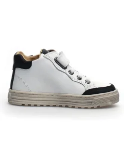 Leder-Sneakers in Weiß