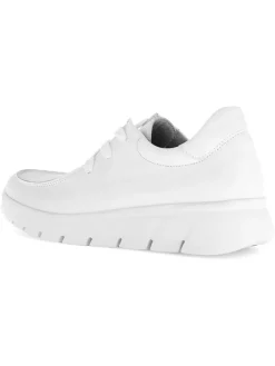 Leder-Sneakers in Weiß