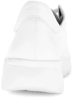 Leder-Sneakers in Weiß