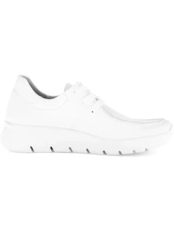 Leder-Sneakers in Weiß