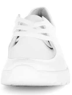 Leder-Sneakers in Weiß