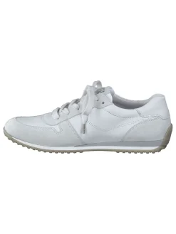 Leder-Sneakers in Weiß