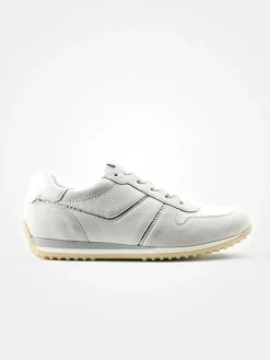 Leder-Sneakers in Weiß