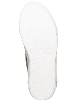 Leder-Sneakers in Weiß/ Schwarz