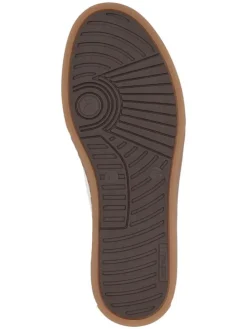 Leder-Sneakers in Weiß/ Schwarz