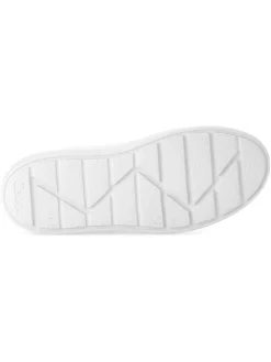 Leder-Sneakers in Weiß/ Silber