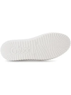 Leder-Sneakers in Weiß/ Türkis/ Rosa