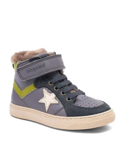 Leder-Sneakers "Isak" in Grau