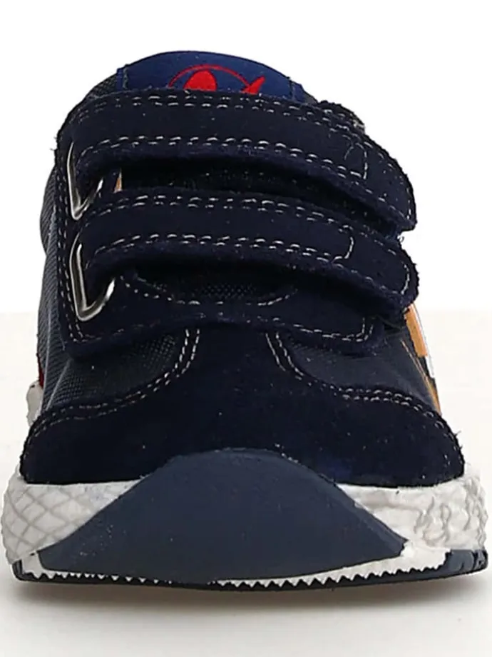 Leder-Sneakers "Jesko 2" in Dunkelblau/ Rot