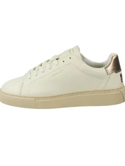 Leder-Sneakers "Julice" in Creme/ Rosegold