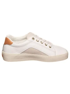 Leder-Sneakers "Legalilly" in Weiß/ Hellbraun