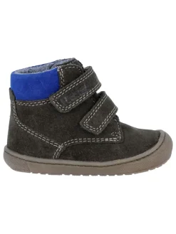 Leder-Sneakers "Maxi" in Anthrazit/ Blau