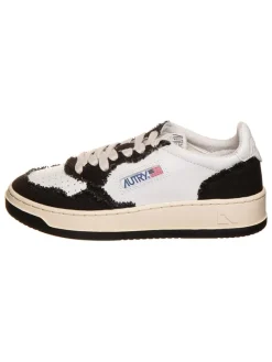 Leder-Sneakers "Medalist" in Weiß/ Schwarz