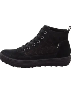 Leder-Sneakers "Mira" in Schwarz