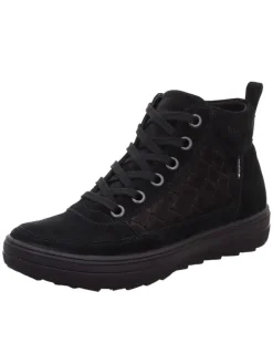 Leder-Sneakers "Mira" in Schwarz