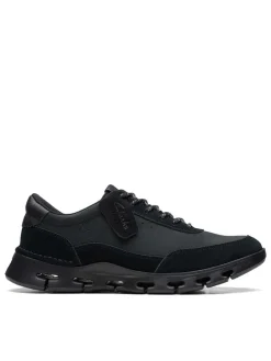 Leder-Sneakers "Nature X One" in Schwarz