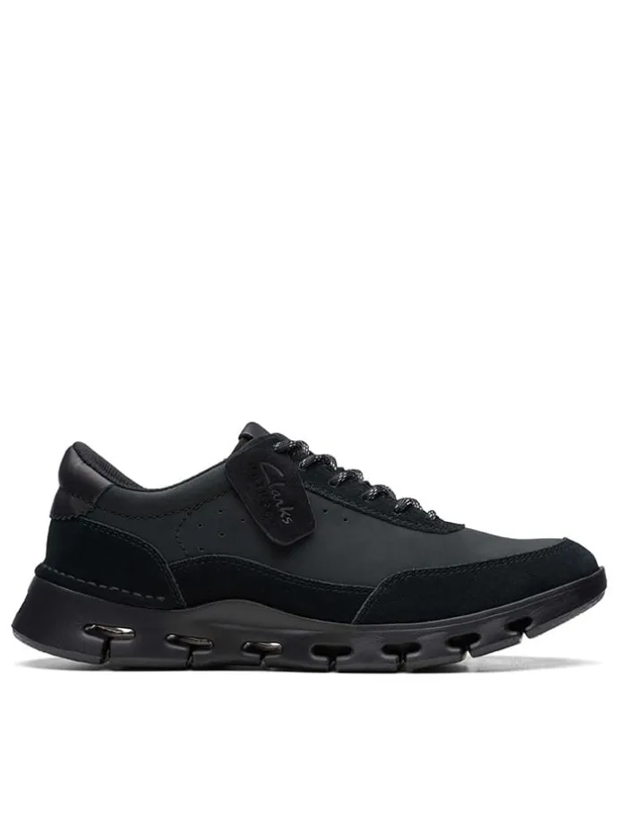 Leder-Sneakers "Nature X One" in Schwarz
